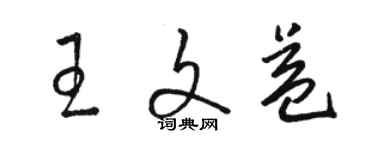 駱恆光王文益草書個性簽名怎么寫