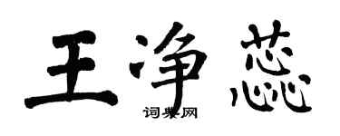 翁闓運王淨蕊楷書個性簽名怎么寫