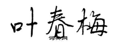 曾慶福葉春梅行書個性簽名怎么寫