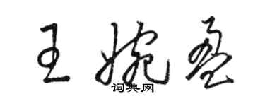 駱恆光王婉盈草書個性簽名怎么寫