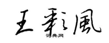 王正良王彩風行書個性簽名怎么寫
