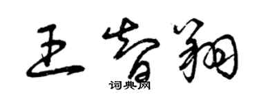 曾慶福王智翔草書個性簽名怎么寫