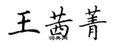 丁謙王茜菁楷書個性簽名怎么寫