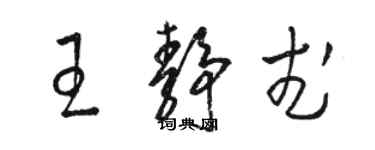 駱恆光王靜武草書個性簽名怎么寫