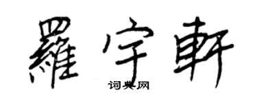 王正良羅宇軒行書個性簽名怎么寫