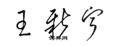 駱恆光王新寧草書個性簽名怎么寫