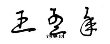 曾慶福王孟年草書個性簽名怎么寫