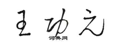 駱恆光王功元草書個性簽名怎么寫