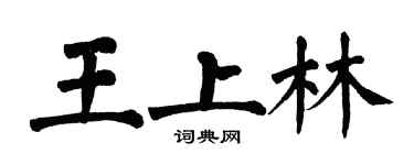 翁闓運王上林楷書個性簽名怎么寫