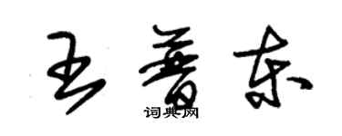 朱錫榮王普東草書個性簽名怎么寫