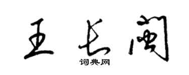 梁錦英王長閩草書個性簽名怎么寫