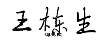 曾慶福王棟生行書個性簽名怎么寫