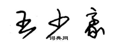 朱錫榮王少豪草書個性簽名怎么寫