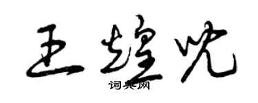 曾慶福王煌兒草書個性簽名怎么寫