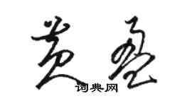 駱恆光黃盈草書個性簽名怎么寫