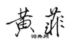 駱恆光黃菲行書個性簽名怎么寫