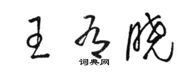 駱恆光王有曉草書個性簽名怎么寫