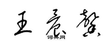 梁錦英王晨馨草書個性簽名怎么寫