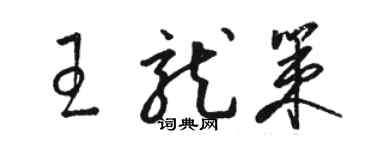 駱恆光王龍策草書個性簽名怎么寫