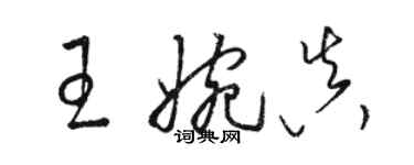 駱恆光王婉真草書個性簽名怎么寫