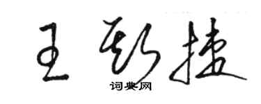 駱恆光王斯捷草書個性簽名怎么寫