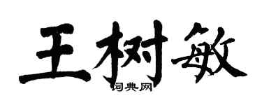 翁闓運王樹敏楷書個性簽名怎么寫
