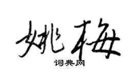 王正良姚梅行書個性簽名怎么寫