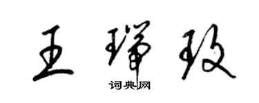 梁錦英王瑞玫草書個性簽名怎么寫