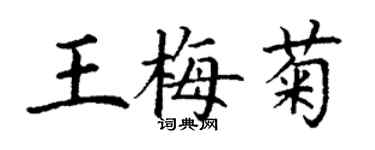 丁謙王梅菊楷書個性簽名怎么寫