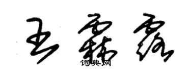 朱錫榮王霖露草書個性簽名怎么寫