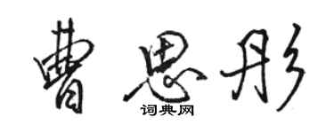 駱恆光曹思彤行書個性簽名怎么寫