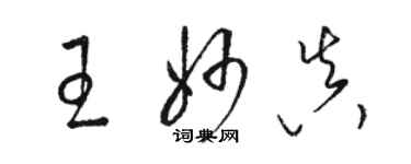 駱恆光王妙真草書個性簽名怎么寫