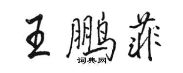駱恆光王鵬菲行書個性簽名怎么寫