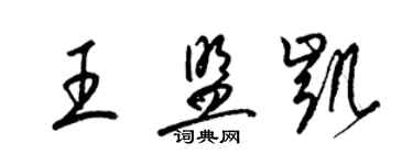 梁錦英王盟凱草書個性簽名怎么寫