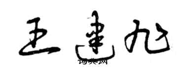 曾慶福王建旭草書個性簽名怎么寫