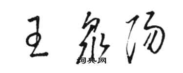 駱恆光王眾陽草書個性簽名怎么寫