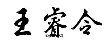 胡問遂王睿令行書個性簽名怎么寫