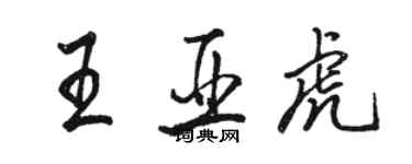 駱恆光王亞虎行書個性簽名怎么寫