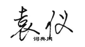 駱恆光袁儀行書個性簽名怎么寫