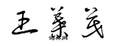 曾慶福王葉茂草書個性簽名怎么寫