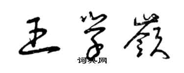 曾慶福王學嶺草書個性簽名怎么寫