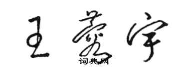 駱恆光王蓉宇草書個性簽名怎么寫