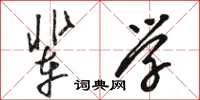 駱恆光輩學草書怎么寫