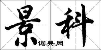 胡問遂景科行書怎么寫