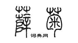 陳墨薛菊篆書個性簽名怎么寫