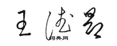 駱恆光王德昂草書個性簽名怎么寫