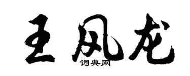 胡問遂王風龍行書個性簽名怎么寫