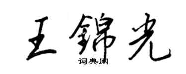 王正良王錦光行書個性簽名怎么寫