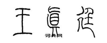 陳墨王真廷篆書個性簽名怎么寫