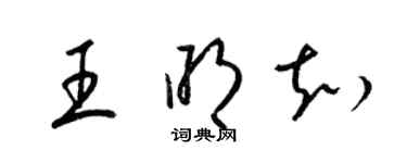 梁錦英王明知草書個性簽名怎么寫